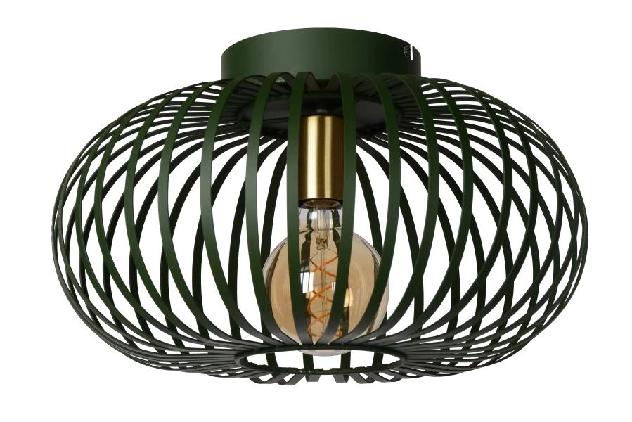 Lucide MANUELA - Plafonnière - Ø 39,5 cm - 1xE27 - Groen - uitgezet